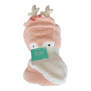 Pillowfort Deer Stocking and Kids Throw Blanket Gift Set